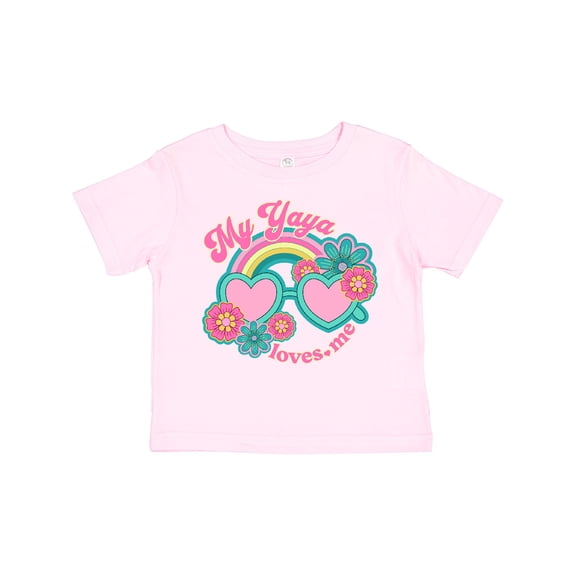 Inktastic My Yaya Loves Me Grandchild Rainbow Girls Toddler T-Shirt