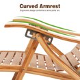thumbnail image 5 of Adjustable Heavy Duty Bamboo Rocking Chair Lounge Recliner Leisure Living Room, 5 of 6
