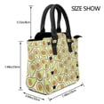 thumbnail image 2 of Lsque Cute Avocado Pattern Leather Rivet Shoulder Bag – Elegant Genuine Leather & Microfiber PU Crossbody with Detachable Adjustable Strap, 2 of 5