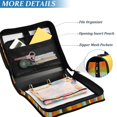 thumbnail image 3 of FORMRS Zipper Binder with Shoulder Strap 2-inch Ring 500 Sheet Capacity File Bag, Retro Abstract Pattern, 3 of 5