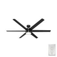 thumbnail image 5 of Hunter - Solaria Indoor/Outdoor Ceiling Fan With Light, Wall Control, 72-inch, Matte Black, Casual-style, 6-speed, Energy Star, 59628, for Porches, Bathrooms, 5 of 18