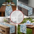 thumbnail image 5 of Burlap Table Runner 70 Inches Long,Vintage Summer Oceans Blue Bubbles Non-Slip Kitchen Table Runners for Dining Room Everyday Use Party Table Decorations Watercolor Art, 5 of 9