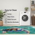 thumbnail image 3 of 3x5 Rug, Sea Turtle Door Mat, 3D Ocean Animal Rug, Sea Marine Life Rugs for Entryway, Washable & Non Slip & Soft Low Pile Small Carpet, Indoor Doormat, Sea Turtle Home Decor & Gifts, 3 of 7
