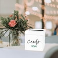 thumbnail image 2 of Koyal Wholesale Sturdy White Wedding Day Card Box Minimal Eucalyptus Stem Wedding Gift Boxes for Cards 10x10x10 Inches, 2 of 5