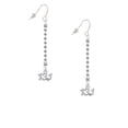 thumbnail image 2 of Delight Jewelry Silvertone Half Marathon - 13.1 with Clear AB Crystal - Silver-tone Long Sparkle Dangle French Earrings, 2 of 4