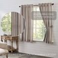 thumbnail image 5 of VHC Brands Grain Sack Charcoal Black Stripe Vintage Farmhouse Short Panel Curtain Set 63"x36", 5 of 5