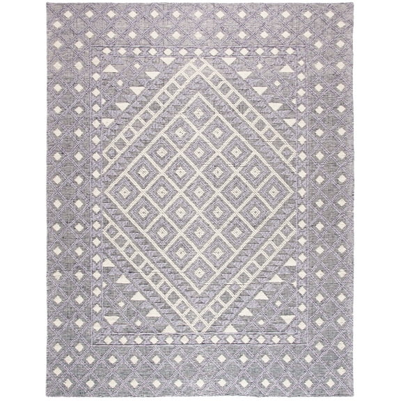 SAFAVIEH Natura Raschelle Geometric Area Rug, Cream/Purple, 8' x 10'