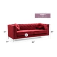 thumbnail image 2 of Glory Furniture Pompano Velvet Sofa in Burgundy, 2 of 7