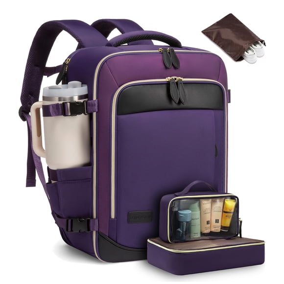 Mochila de viaje LOVEVOOK de 40 litros para mujer con cubos de embalaje de 17 pulgadas