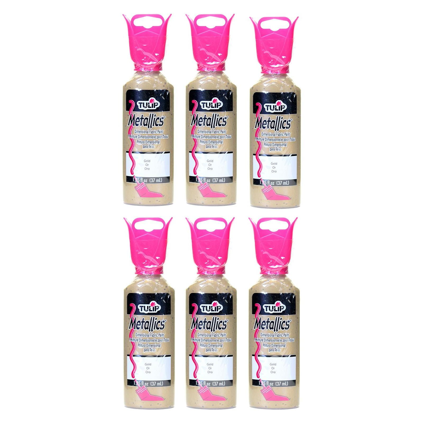 Metallic Dimensional Fabric Paint gold, 1 1/4 oz. (pack of 6)