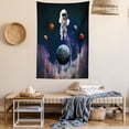 thumbnail image 2 of Outer Space Tapestry, Astronaut in the Outer Space with the Planets Globe Satellite Energy Eternity Theme, Wall Hanging for Bedroom Living Room Dorm Decor, 60W X 80L Inches, Multi, by Ambesonne, 2 of 5