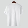 thumbnail image 4 of INCERUN Men's Short Sleeve Tee Tops Lace Up Drawstring Casual Henley T-Shirt, 4 of 8