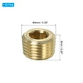 thumbnail image 2 of Uxcell 1/8 inch Male NPT Pipe Plug Internal Hex Thread Socket Solid Brass Pipe Plugs 10 Pack, 2 of 7