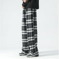 thumbnail image 5 of Pantalones largos para hombre, de lana de celdas en barbecho, con bolsillos con cordón, pantalones de polar para hombre, pantalones de lana, 5 of 5