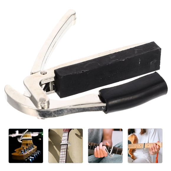 IDEANATEGRATE Clamp Capo Metálico Con Goma Para Guitarra Ideal Para Profesores Y Músicos