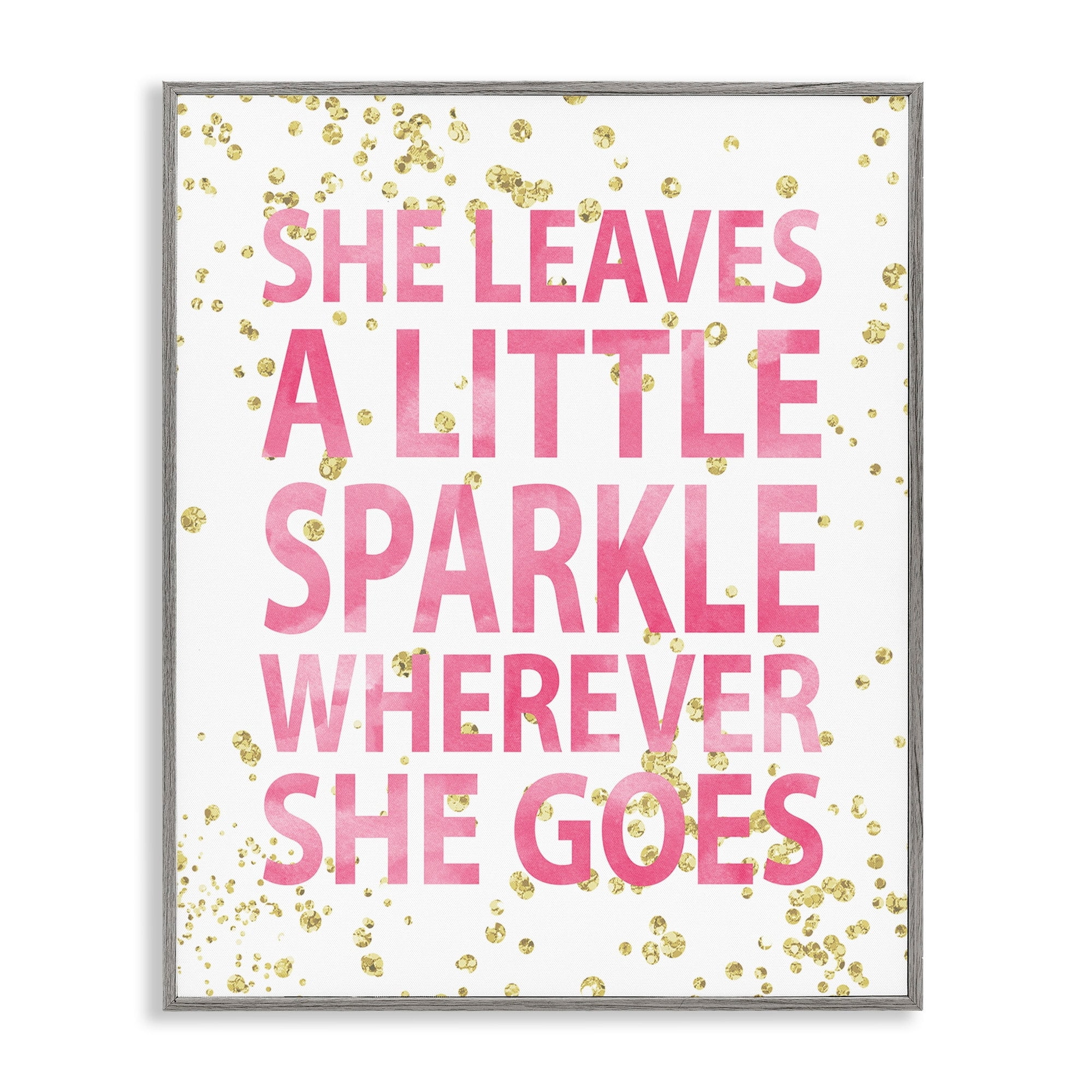 The Kids Room by Stupell She Leaves a Little Sparke Framed Wall Art by Susan Newberry Designs