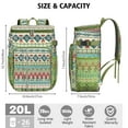 thumbnail image 3 of Symmetrical Rustic Style Insulated Cooler Backpack - 20L Soft Cooler Bag, Nordic Design for Picnic, 3 of 5