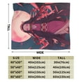 thumbnail image 3 of Ultra Soft Throw Plush, Demon Slayer Kamado Nezuko Bedding Fleece Blanket for Sofa Bed Travel 40"x30", 3 of 7