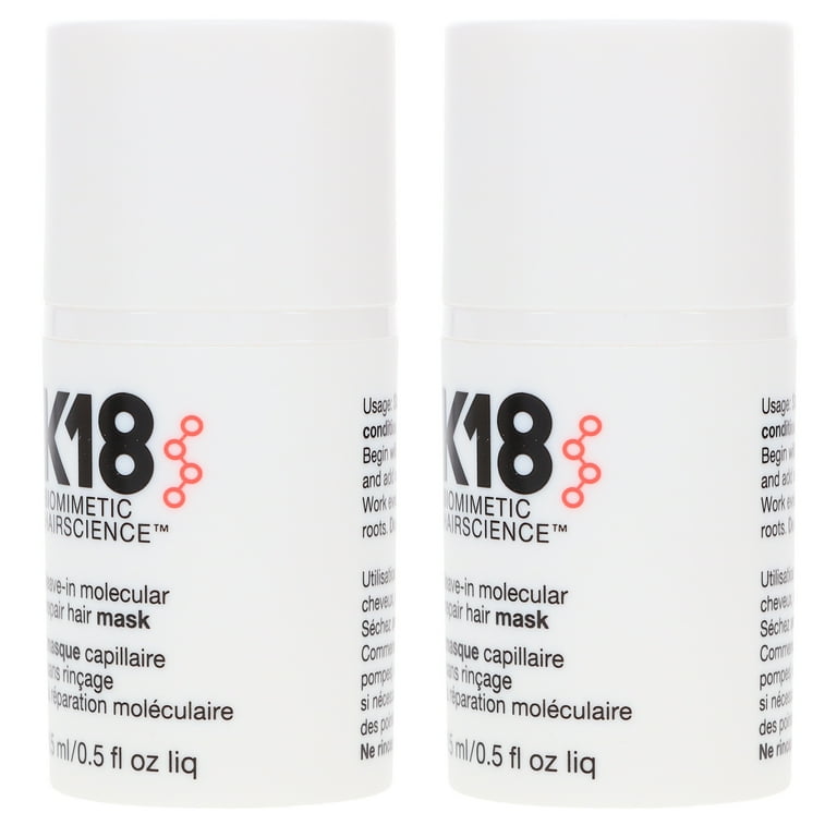 K18 Leave-In Molecular Repair Hair Mask 0.5 oz 2 Pack - Walmart.com