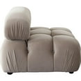 thumbnail image 3 of Hito 37 Inch Armless Chair Thick Cushioned Seat and Back Brown Upholstery, 3 of 6