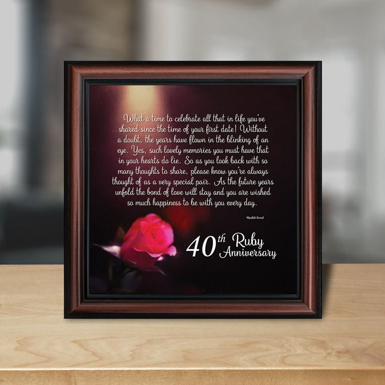 Ruby wedding anniversary store gifts for parents