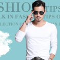 thumbnail image 1 of Casual Men Solid O Collar Manga larga Slim Fit Muscle T-Shirts (Blanco) (4XL) Ndcxsfigh Para estrenar, 1 of 6