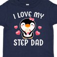 thumbnail image 4 of Inktastic I Love My Step Dad with Cute Penguin and Hearts Girls Toddler T-Shirt, 4 of 5