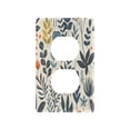 thumbnail image 3 of Switch Panel Switch Decoration 2.76x4.53x0.28 Inches Unused Outlet Cover Switch Plate Wall Plates Living Room Kitchen Bedroom Study Switches Blue-green Leaves, 3 of 8