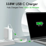 118W USB C Fast Charger Laptop Charger Compatible with All USB C Charge Device, Include Charge Cable (6.6ft/2m)