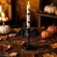 thumbnail image 4 of Halloween Candle Holders Resin Gothic Tabletop Decoration, Spooky Antique Finish Centerpiece Accent for Dining Table Mantel, Indoor Outdoor Fall Party Decor, Unique Seasonal Holiday Display Gift, 4 of 7