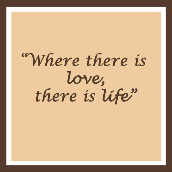 Where There Is Love There Is Life Customized Wall Decal - Custom Vinyl Wall Art - Personalized Name - Baby Girls Boys Kids Bedroom Wall Decal Room Decor Wall Stickers Decoration Size (40x40 inch)