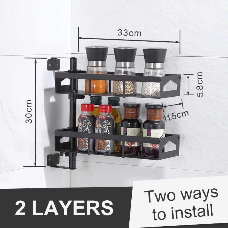 Stainless Steel Spice Rack Wall Mount