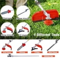 thumbnail image 3 of Floseru 52CC 2-Stroke Gas Weed Eater, 5 in 1 Gas String Trimmer, High Power Weed Wacker Gas Powe, Upgraded Brush Cutter Hedge Trimmer, Multi Functional Trimming Tools for Lawn, Yard, Garden, 3 of 12