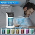 thumbnail image 5 of Aire Acondicionado Portátil, Minienfriador de Aire, 6 Velocidades, Luz LED de 7 Colores y Temporizador., 5 of 5