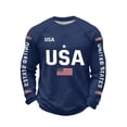 thumbnail image 2 of Americas 250Th Birthday Shirt Men's Patriotic Knit Graphic Commemorative Independence Day Casual Tee 4Th of July Mens Shirt Dark Blue XXL, 2 of 3