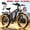 6OOOW 60V 20Ah 45m/h Black Red, variant on PUJH Fat Tire Dual Motor Electric Bike for Adults, 6OOOW, 60V, 45 mh, Long Range, 24 Inch, Full Suspension, Hydraulic Disc Brake, Off Road Ebike