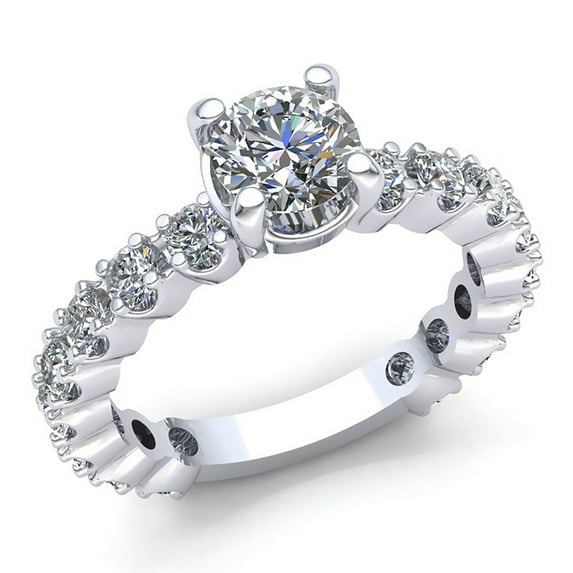 1.5carat Round Cut Diamond Ladies Bridal Solitaire Anniversary Engagement Ring Solid 10K Rose, White or Yellow Gold JK I1