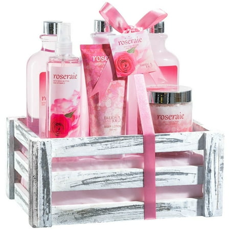Neroli Day Spa (Pink Rose Bath Gift Set: body mist spray,body lotion,bath salts, shower gel, hand cream, bubble)