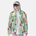 thumbnail image 2 of Fotbe Flowers and Cactus Chaqueta con Protección Solar UPF 50+ para Hombre y Mujer, Camisa con Capucha y Bolsillos-3X-Large, 2 of 7