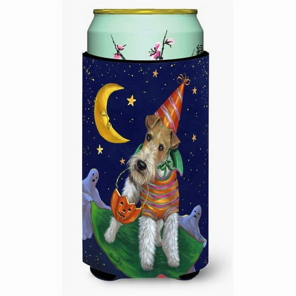 Carolines Treasures Fox Terrier Halloween Trick or Treat Tall Boy Hugger Tall Boy multicolor