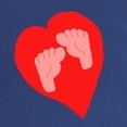 thumbnail image 2 of CafePress - Baby Feet In Heart Maternity T Shirt - Maternity Dark T-Shirt, 2 of 3