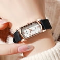 thumbnail image 3 of Women's Cut Mirror Silicone Strap Rectangular Quartz Watch, 3 of 6