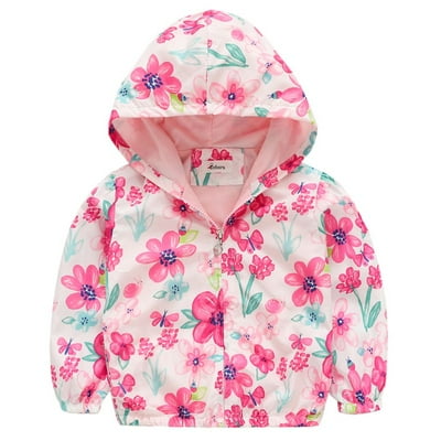 Girls store floral hoodie