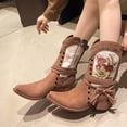thumbnail image 4 of Brown Women Boots With Pointed Toe Comfortable For Sleek Look, 4 of 9