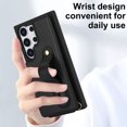 thumbnail image 2 of Tianyeda Crossbody Wallet Phone Case for Samsung Galaxy S25 Ultra， PU Leather Case Back with Card Slot Magnetic Clasp Kickstand wrist holder black, 2 of 5