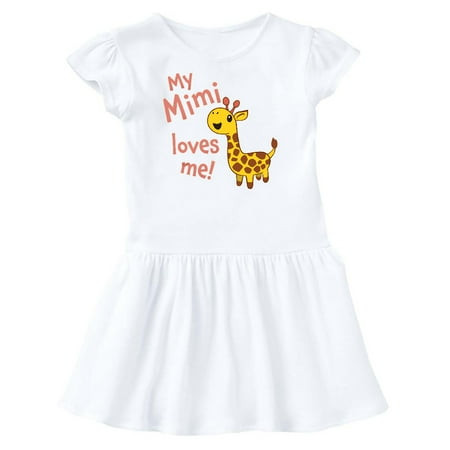 

Inktastic My Mimi Loves me- cute giraffe Gift Toddler Girl Dress