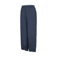 thumbnail image 4 of UAMVSH Women's Casual Pants Comfy Loose Fit Cotton Linen Wide Leg Pants High Waisted Business Beach Slacks with Pockets(X-Large,Navy), 4 of 7