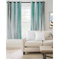 thumbnail image 2 of Turquoise Gray Blackout Curtains 90 Inches Long for Bedroom, Farmhouse Abstract Gradient Aesthetic Thermal Insulated Room Darkening Black Out Window Curtain Panels Grommet Drapes for Living Room, 2 of 8