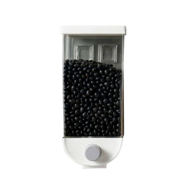 Cqxid Food Storage Under $10 Easy Press- Kitchen Food Storage Container Cereal Dispenser Oatmeal Wall Mounted
