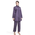 thumbnail image 5 of ZHOGXU Women's Tankini Swimsuit Long Sleeved Solid Color Zipper Top And Pants Comfortable Stylish Two Piece Swimwear For Beach Pool,Purple,Xxl, 5 of 8